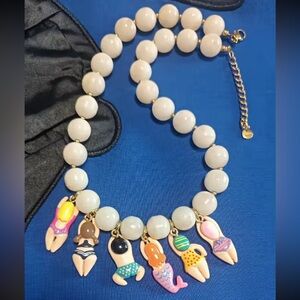 Beach Babes Beaded Charm Necklace